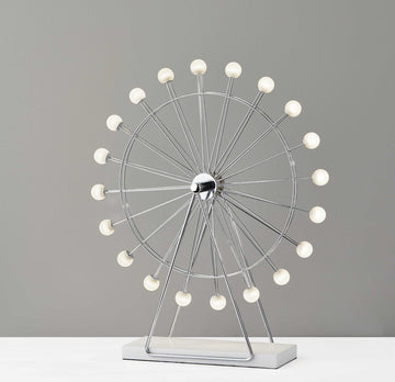 Chrome Ferris Wheel Lamp