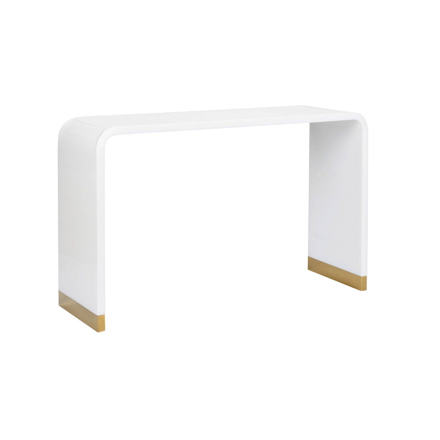 White waterfall outlet console